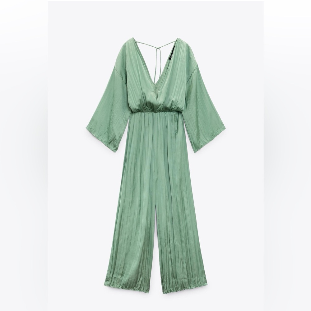 ZARA full length wrinkle effect jumpsuit